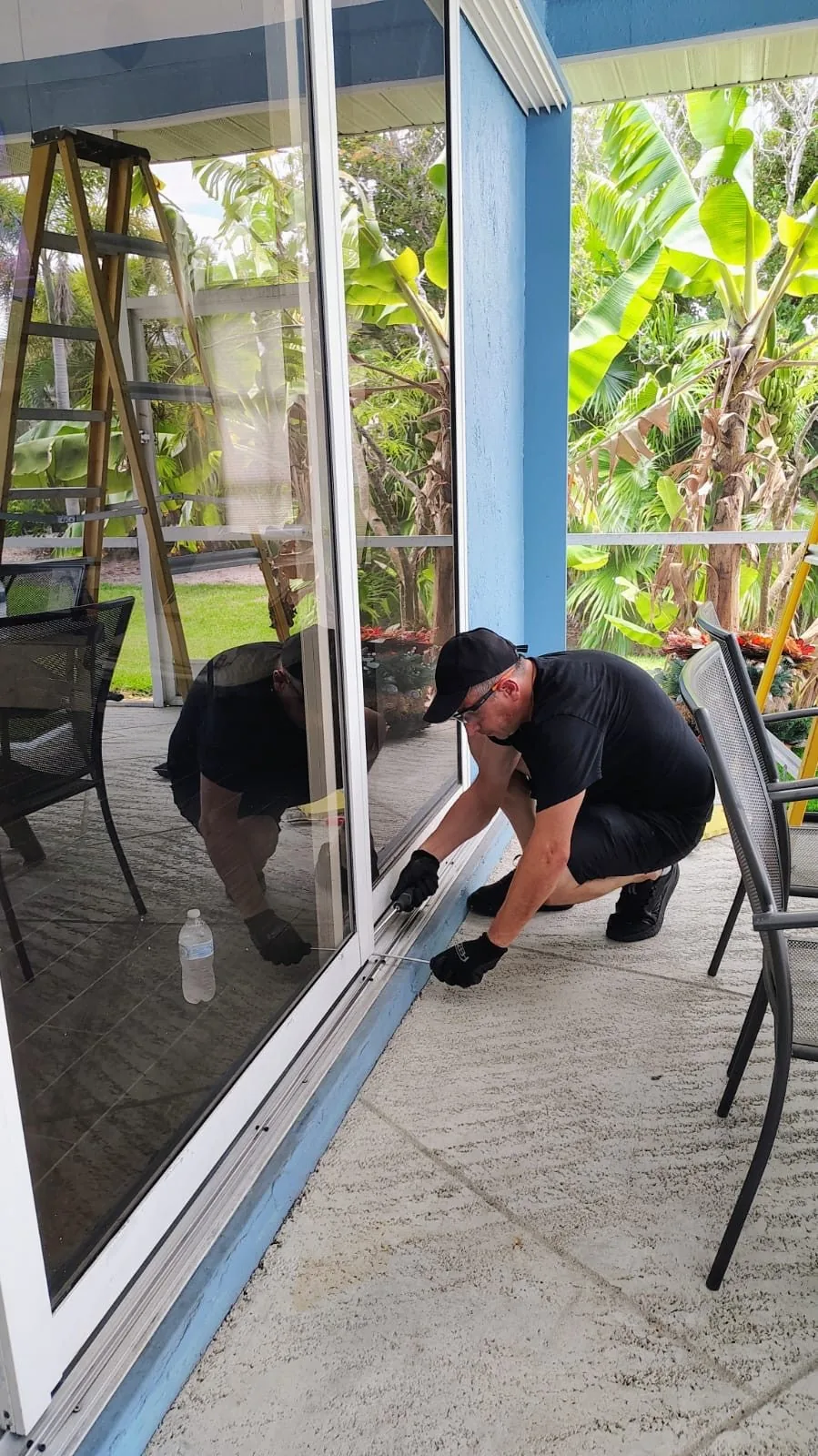 Reinforced sliding door lock and frame security upgrade